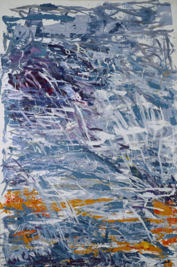 Original Artwork by MAOF | Abstract Art Painter in Texas. This photo shows the abstract painting titled “RAIN, 2021”