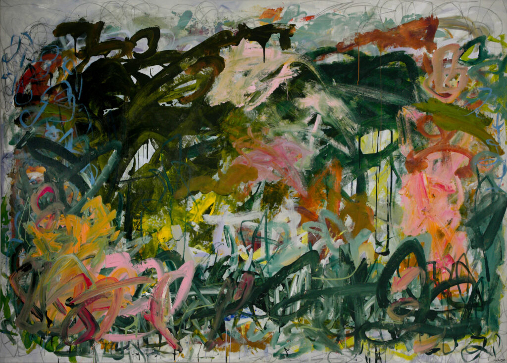 Original Artwork by MAOF | Abstract Art Painter in Texas. This photo shows the abstract painting titled “ROOTS, 2022”