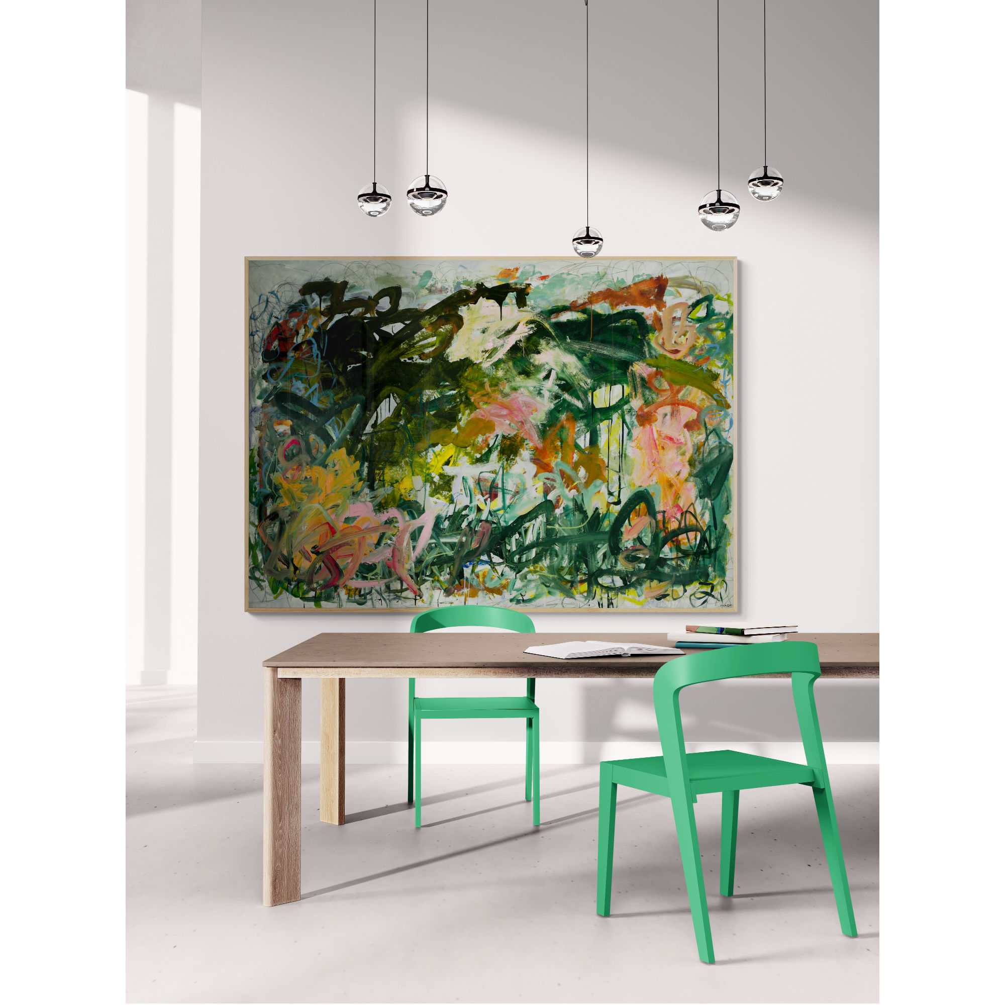 Abstract Artist in Texas, abstract artwork by Maria Alejandra Ochoa AKA MAOF. in this photo: