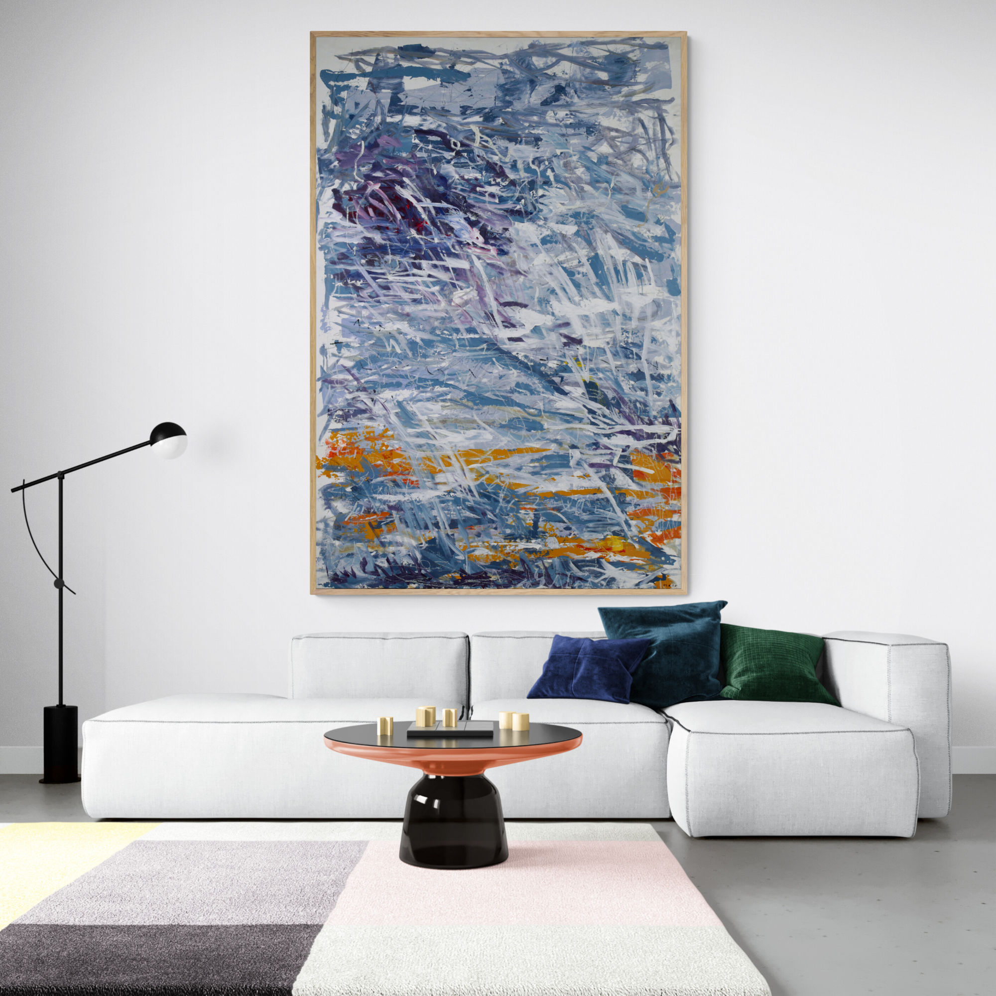 Abstract Artist in Texas, abstract artwork by Maria Alejandra Ochoa AKA MAOF. in this photo: